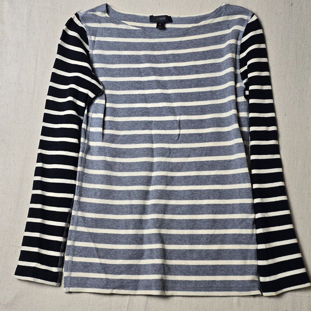 J.Crew Women’s‎ XS Multicolor Stripe Cotton Blend Stretch Top Blouse
